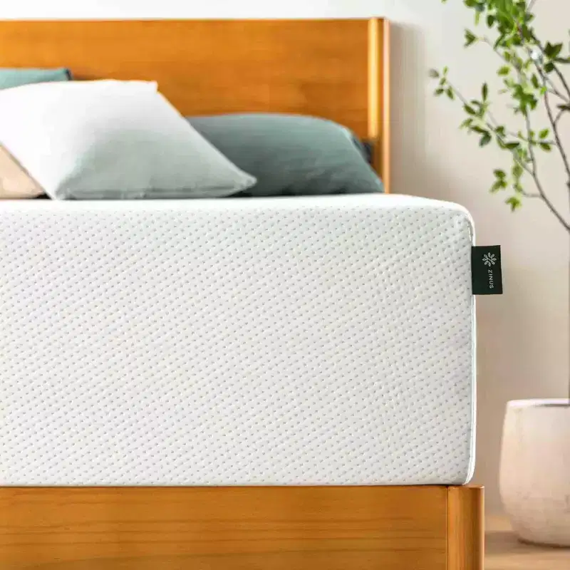 Zinus 14 King Green Tea Memory Foam Mattress, Fiberglass-Free, Medium Firm, Zoned Pressure Relief, CertiPUR-US, Mattress in a Box