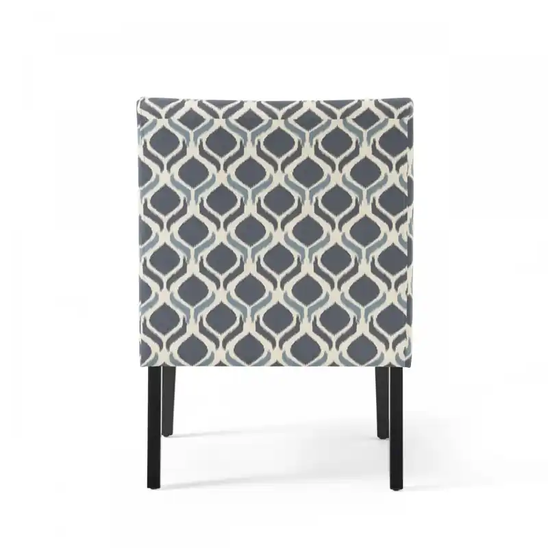 Linen-look Fabric Accent Chair With Rubberwood Legs