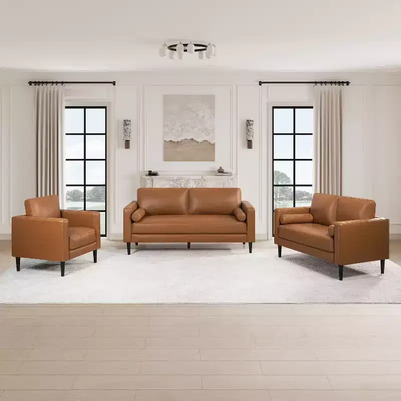Upholstered Sofa in Air Leather