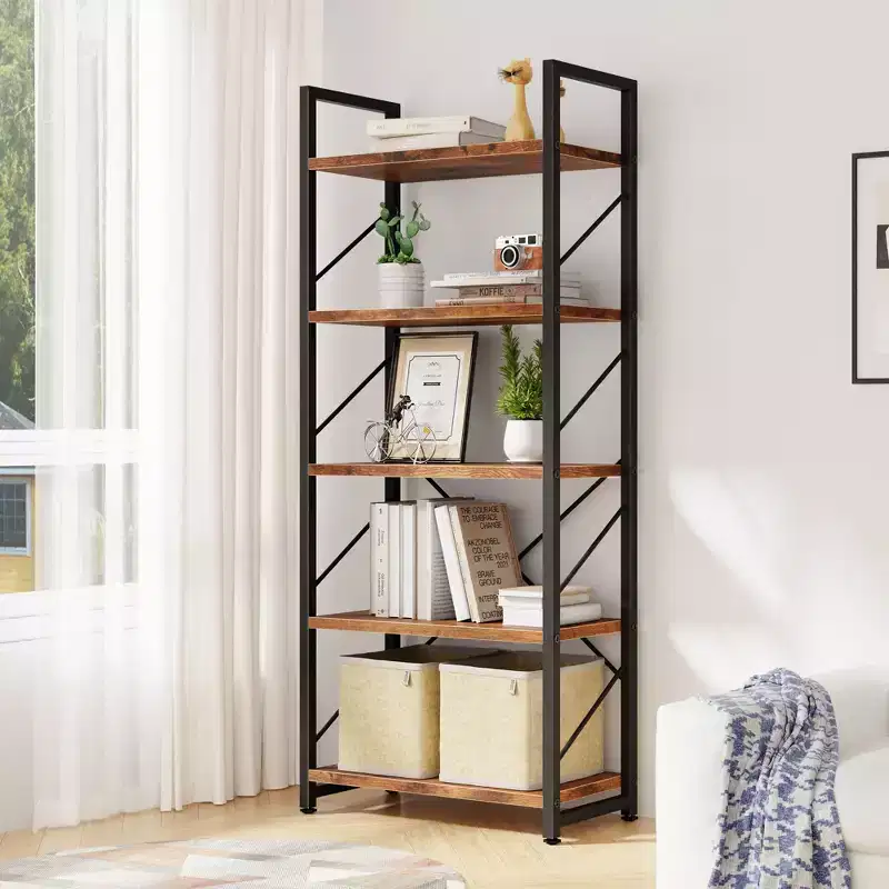 5-Tier Tall Bookshelf, 62.2