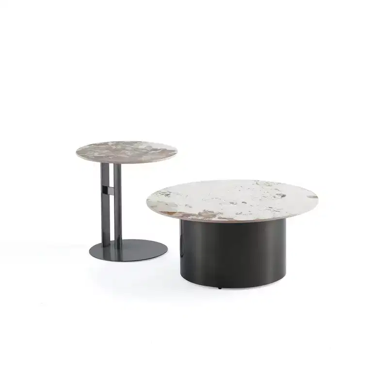 Manhattan Comfort Alondra 2pc Coffee Table and End Table Set Black
