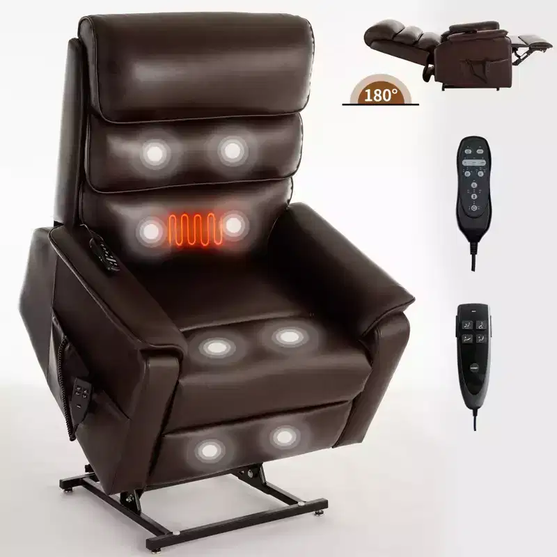 Dual Motor Infinite Position Power Lift Recliner Chair with Heat, Massage & Heavy Duty Mechanism