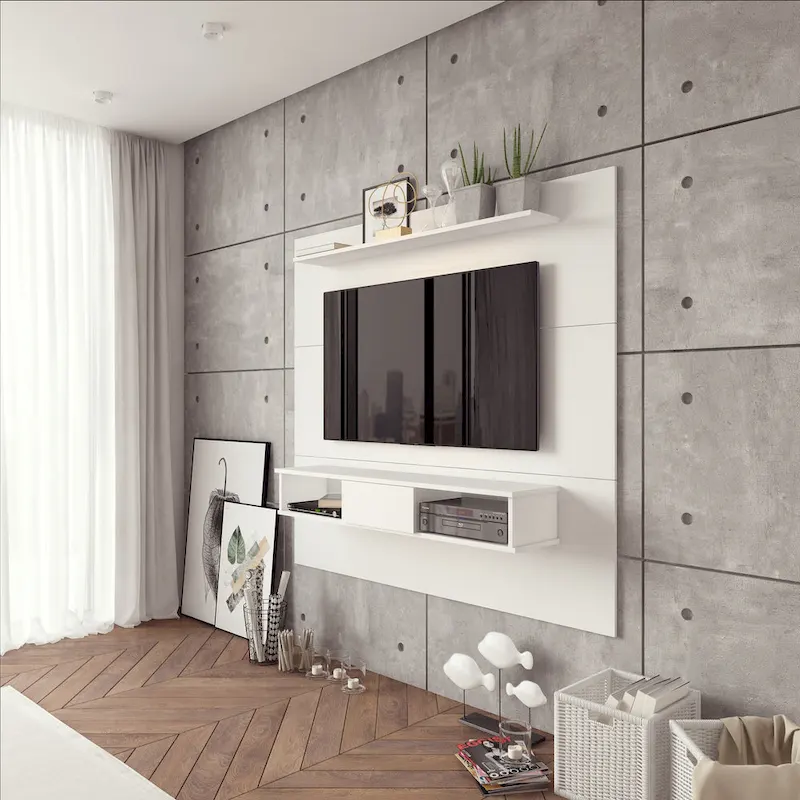 2-Shelf Engineered Wood TV Stand for Flat Screens up to 70 Inches