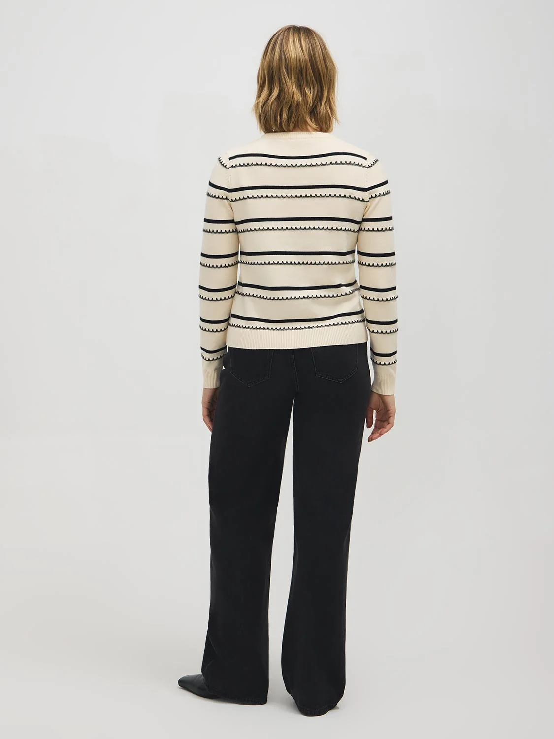 Striped Whipstitch Sweater