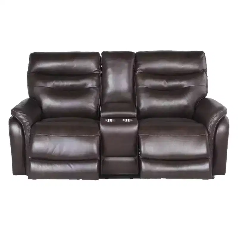 Fortuna Power Recliner Console Loveseat - Steve Silver Co. : USB Port, Center Storage