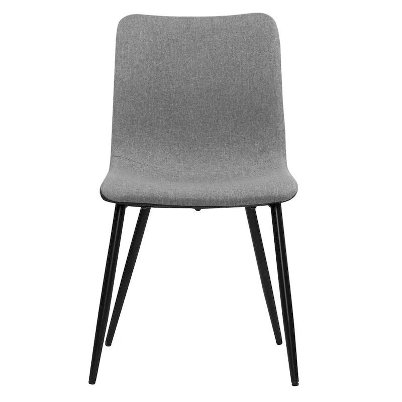 Mid-Century Modern Fabric Dining Chair with Metal Legs, Set of 4 - Gray