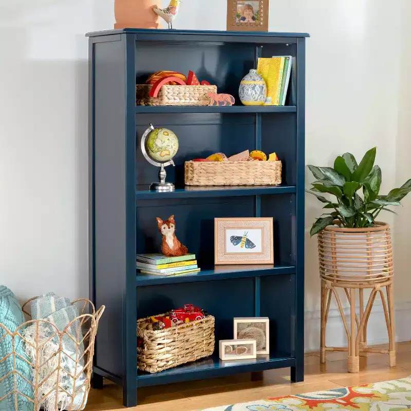 Taiga 4-Shelf Bookcase - 54 Bookshelf and Storage Unit for Bedrooms or Playrooms, Wooden Furniture for Books, Toys, School Supplies