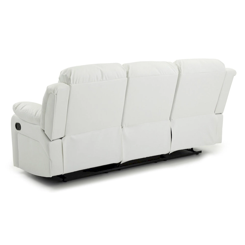 Daria 85 in. W Flared Arm Faux Leather Straight Reclining Sofa - 37L x 85W x 41H