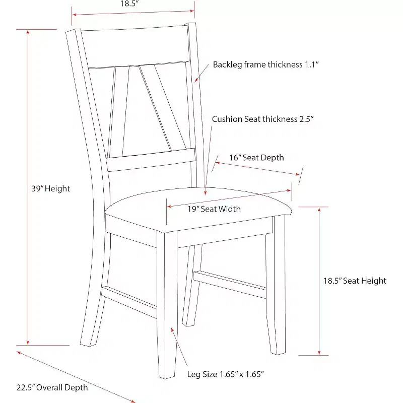 Kings Brand Furniture - Howell Wood Dining Upholstered Chairs, Brown/Blue (Set of 2)