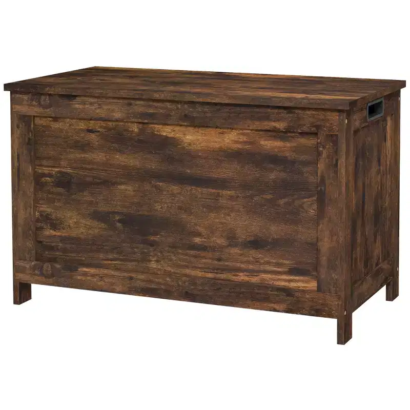 29.9 Storage Trunk w/ 2 Safety Hingesen Storage Bench w/ Side Handles, Storage Chest for Playroom