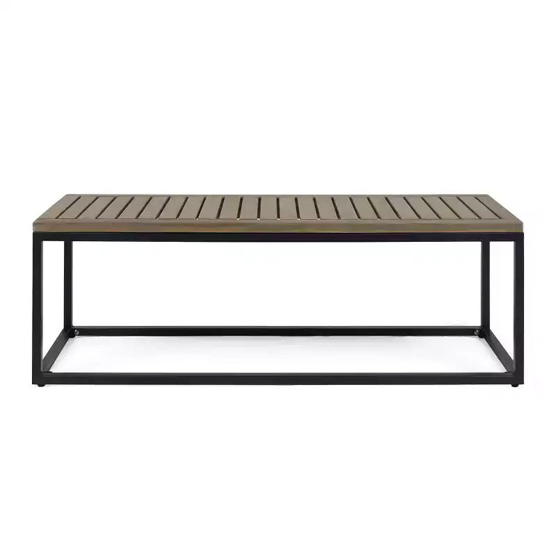 Christopher Knight Home Jeco 54 Outdoor Acacia Wood Bench, Gray/Black