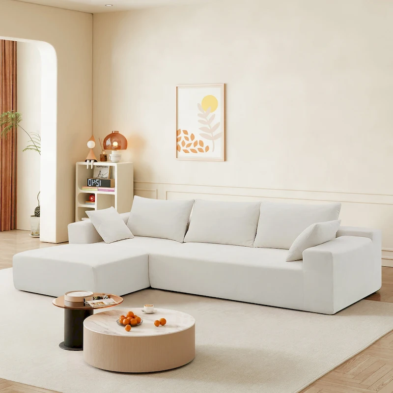[VIDEO provided] [New] 109*68 Modular Sectional Living Room Sofa Set, Modern Minimalist Style Couch, Upholstered Sleeper Sofa f