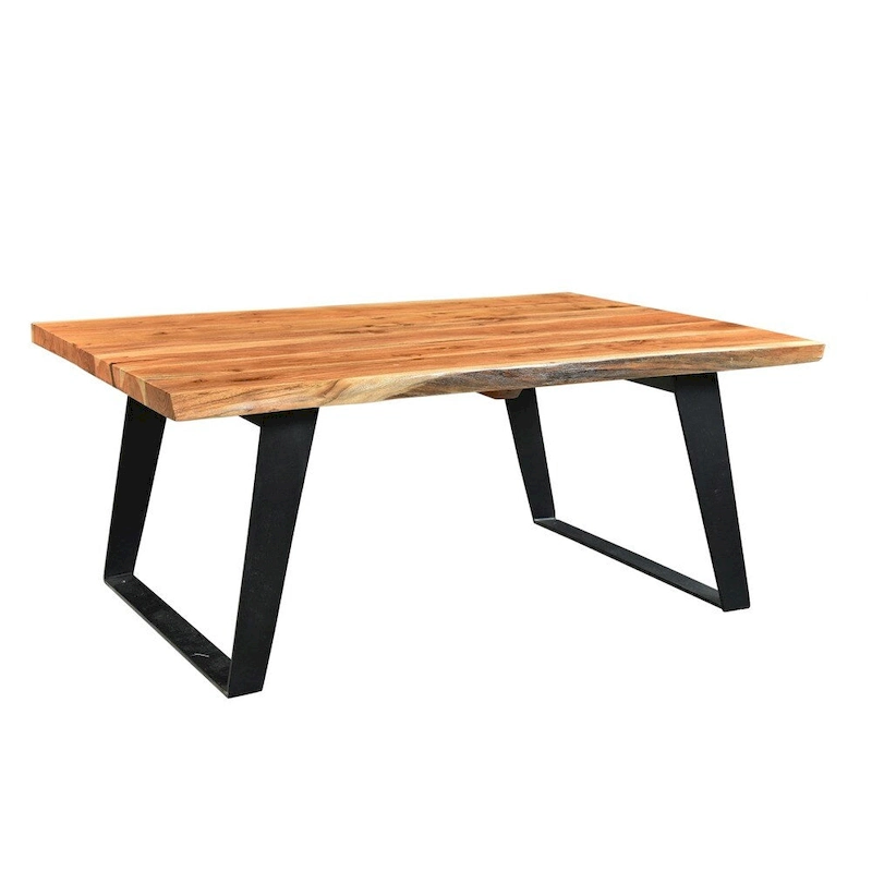 Handmade Solid Wood Live Edge Coffee Table (India) - 31 x 45 x 16
