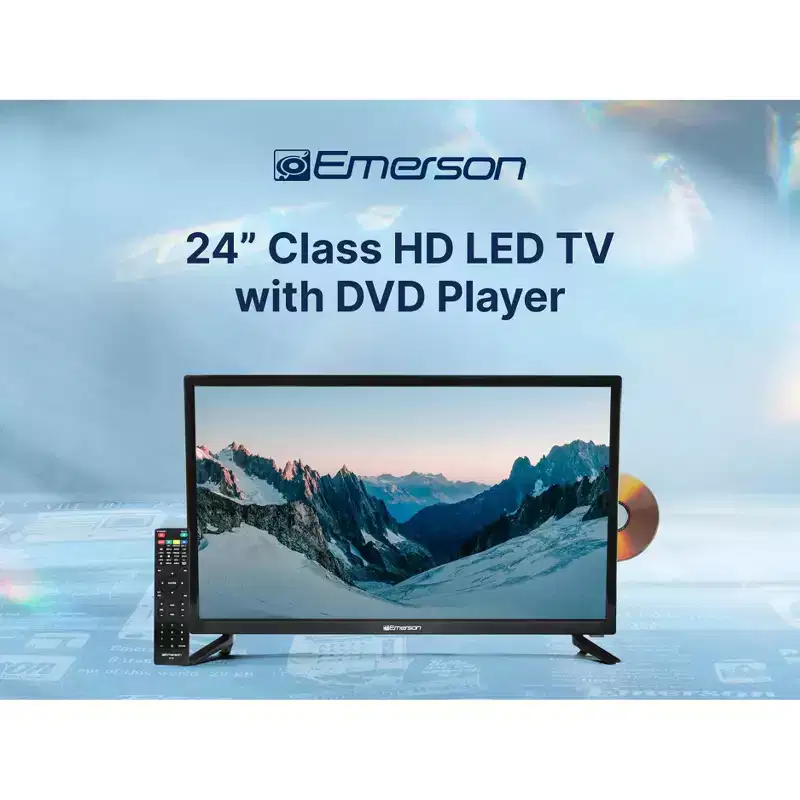 Emerson ETD-2450 24-inch Class HD LED Television with DVD Player, Black
