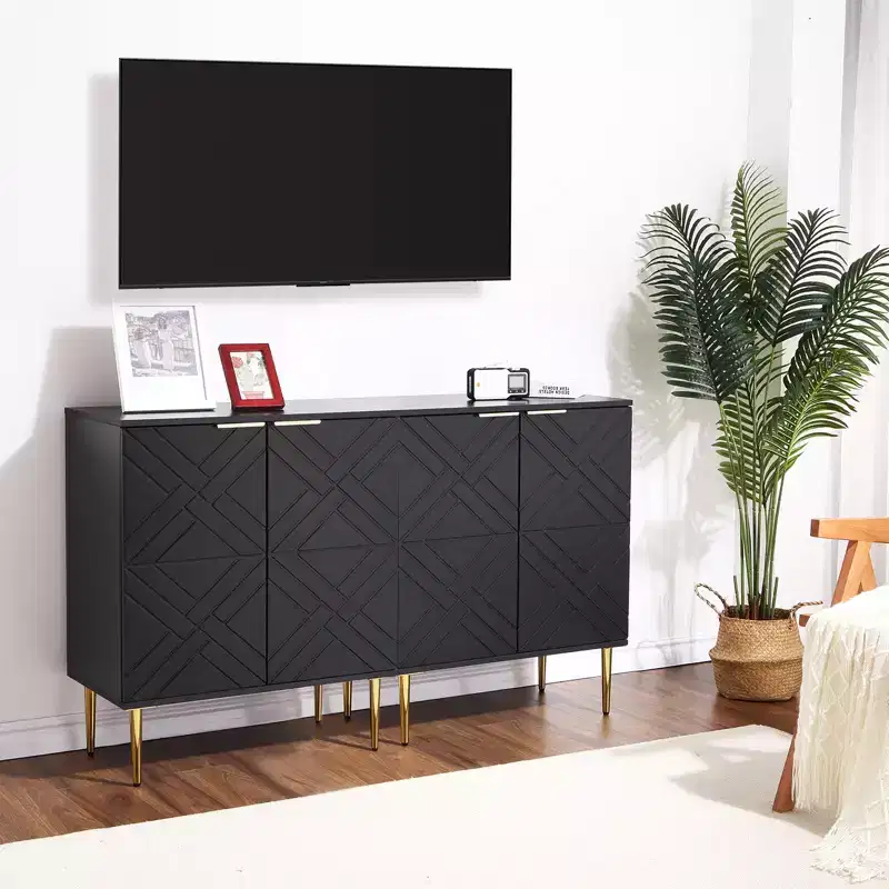 29 Sideboard Storage Cabinet  Modern Accent Buffet with 2 Doors (for Kitchen/Dining/Living Room)