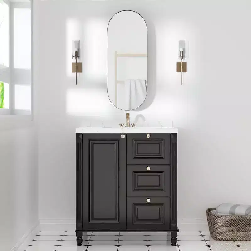 PexFix 32 x 16 Oval Bathroom Cabinet with Mirror Stainless Steel Frame and 2 Adjustable Shelves Wall Medicine Cabinets Mirrors Recessed Gold