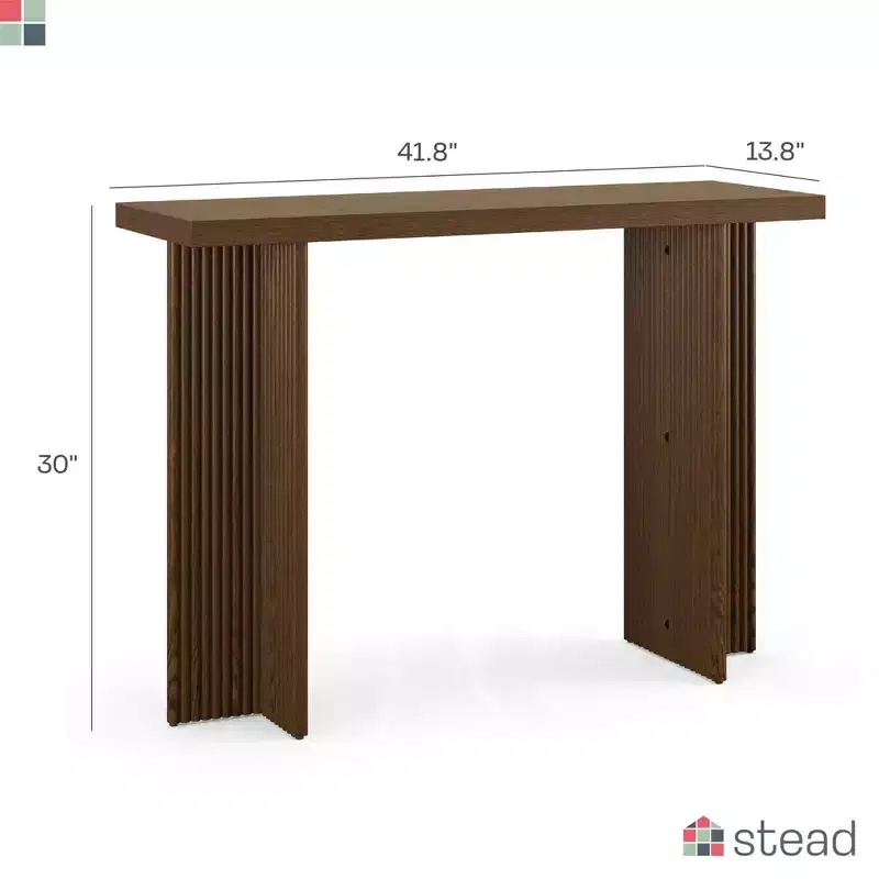 Stead Fluted Console Table - Small Entry Table - Modern, Mid-Century Home Decor - Living Room Furniture