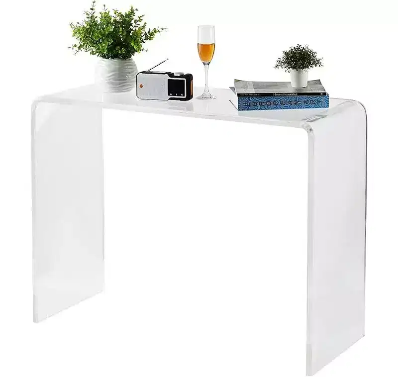 Clear Acrylic Console Table – Modern Narrow Side Table for Entryway, Living Room & Hallway (38×15×29 in)