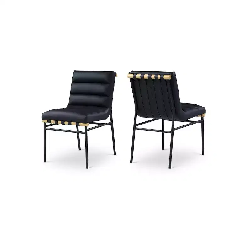Meridian Furniture,Burke Vegan Leather Dining Chair, Set of 2