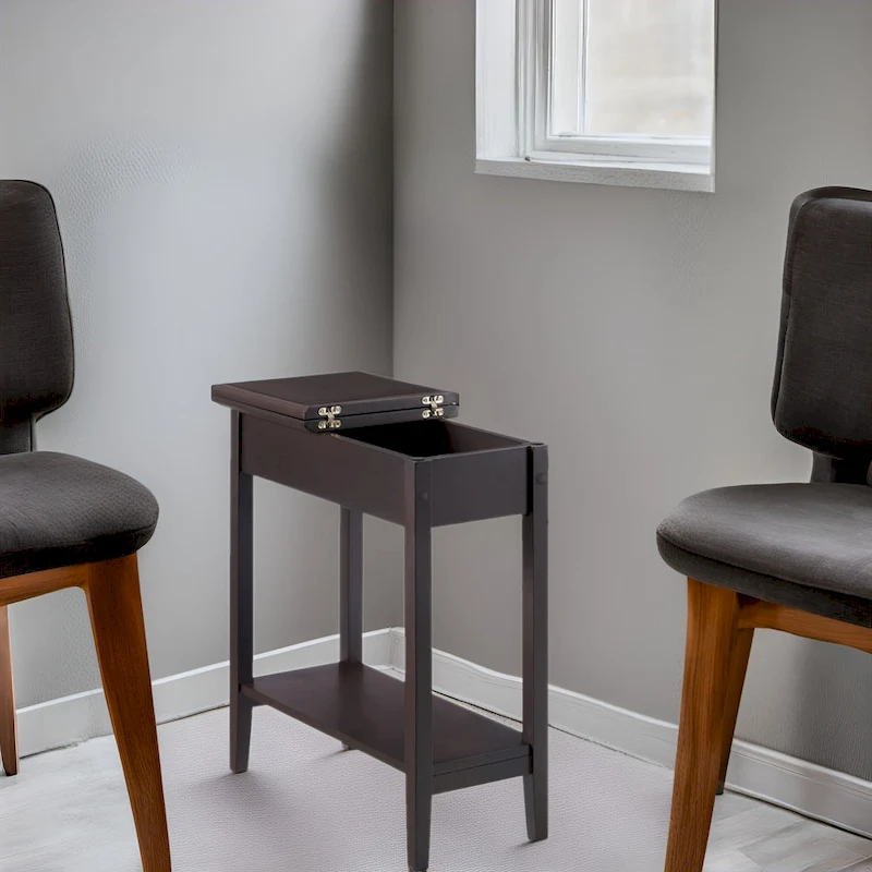 Stylish Slim End Table, Narrow Nightstand, and Skinny Bedside Table