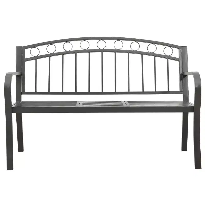 vidaXL Garden Bench Powder-coated steel Medium Durable