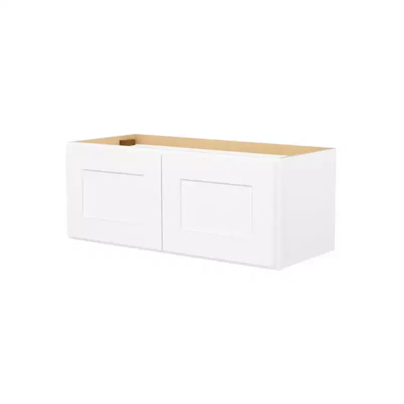 HOMLUX Easy-DIY Shaker White Ready to Assemble Wall Kitchen Cabinet 2 Doors