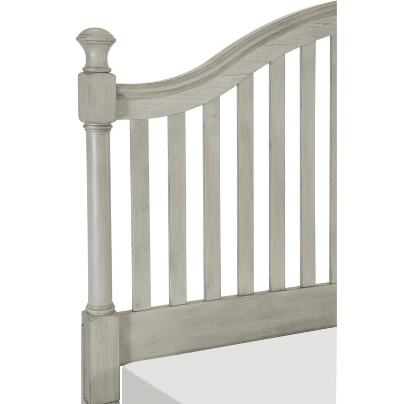 Light Gray Finish 3pc Bedroom Set Bed Chest Nightstand