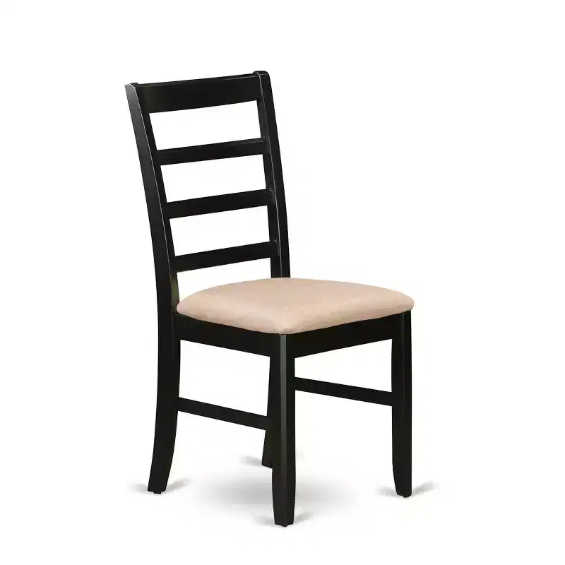 3-Piece Black and Cherry Finish Solid Wood Top - Round Dining Room Set - Seats-4