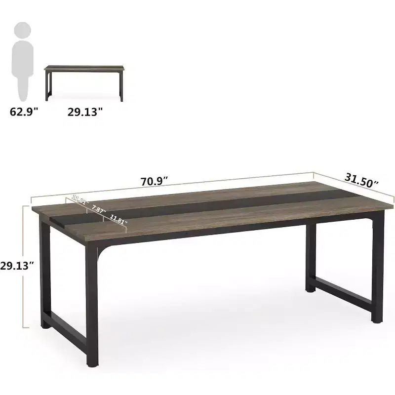 Tribesigns 70.86 Rectangular Computer Desk