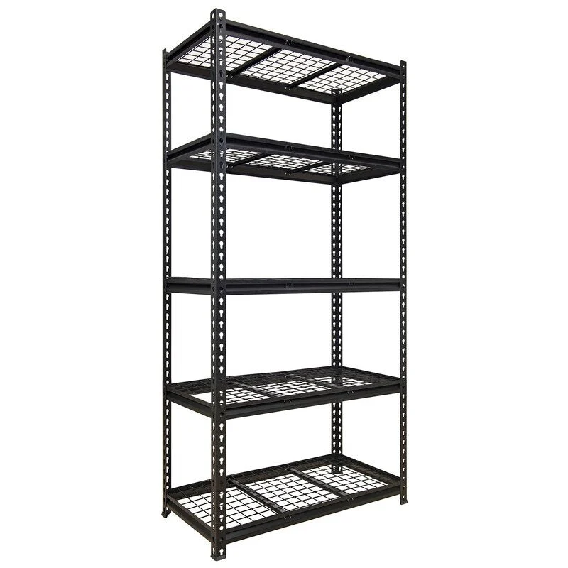 5-Tier Adjustable Metal Shelving Unit Heavy Duty Garage Industrial - N/A