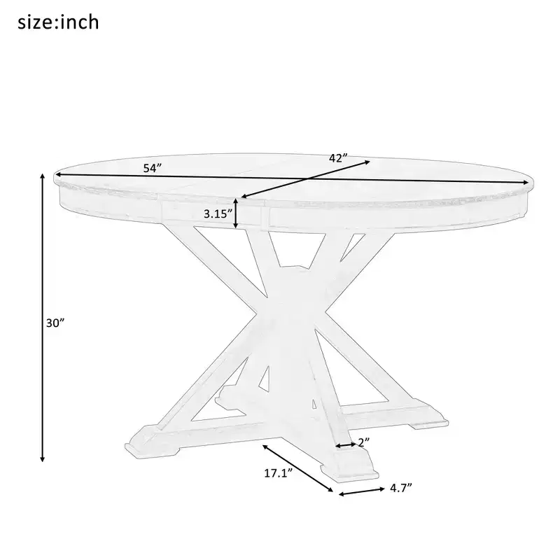 Bellemave Extendable Round Kitchen Table with a 12 Removable Leaf and Sturdy Frame for Dining Room, Living Room, Small Space(Natural)
