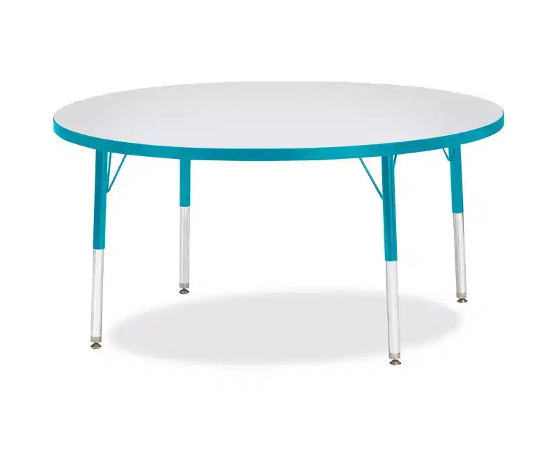 Jonti-Craft Berries Elementary Height Color Edge Round Table 48 x 48 in Blue