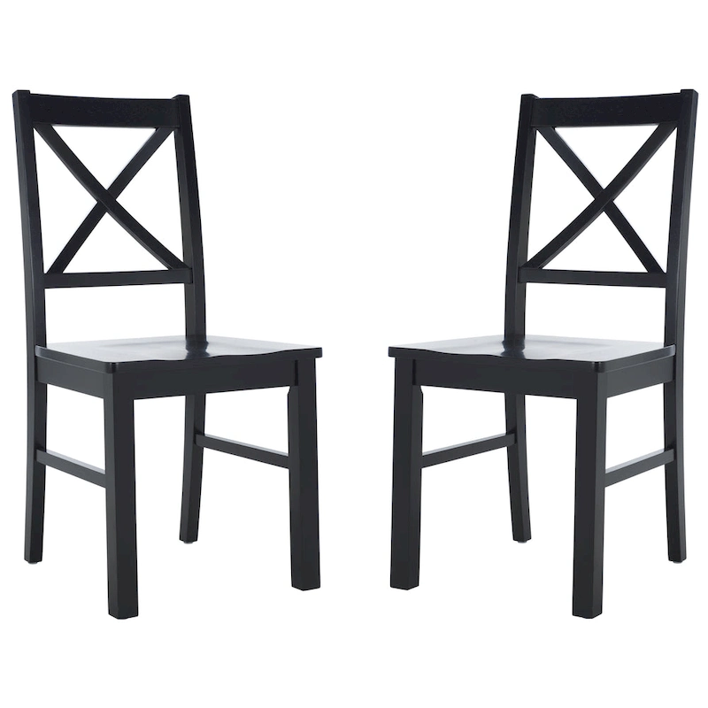 SAFAVIEH Concetta White/Natural Dining Chair - 17.5 W x 19.5 L x 37 H - 18W x 20D x 37H