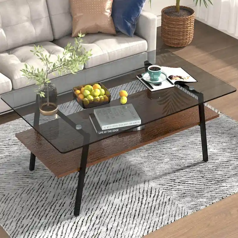 38.58 Rectangle Coffee Table with Modern Design