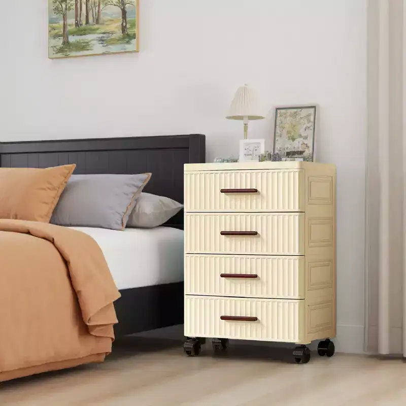 Multifunctional Drawer Storage Cabinet, Bedside Table Storage Cabinet, Children's Toys Books Clothes Storage Cabinet, For Living Room, Bedroom