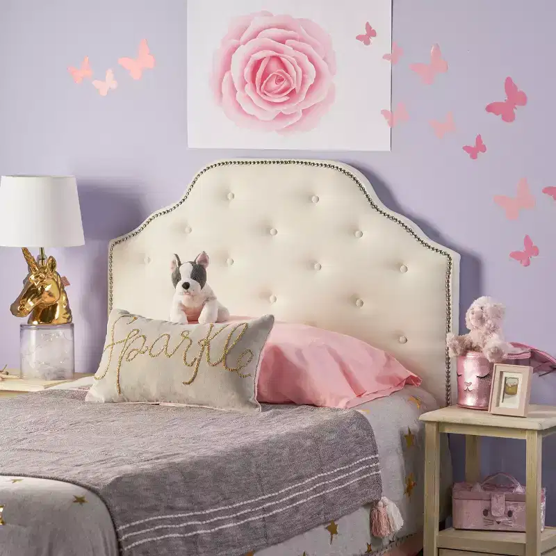 Christopher Knight Home Niamh Contemporary Fabric Tufted Twin Headboard with Nailhead Trim