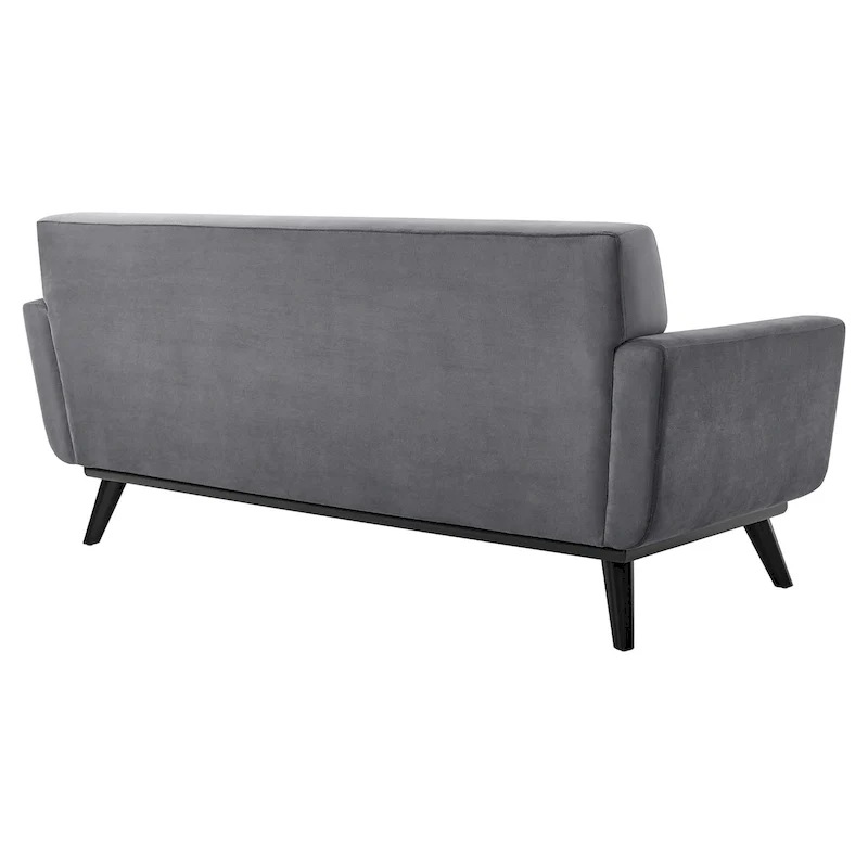 Performance Velvet Loveseat – Modern 2-Seater Sofa with Solid Wood Legs