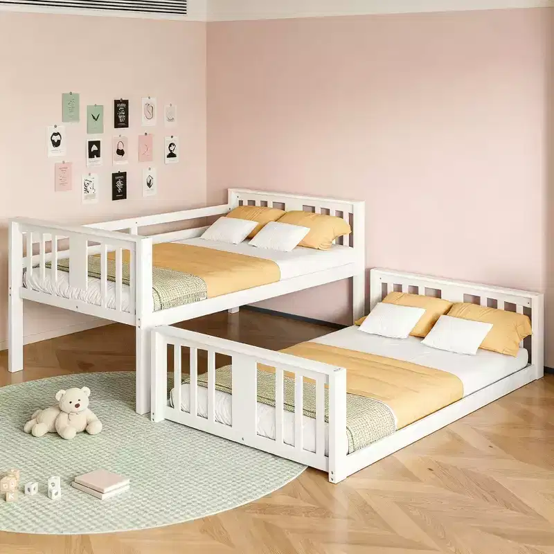 Twin Over Twin Wood Bunk Bed for Kids' Room