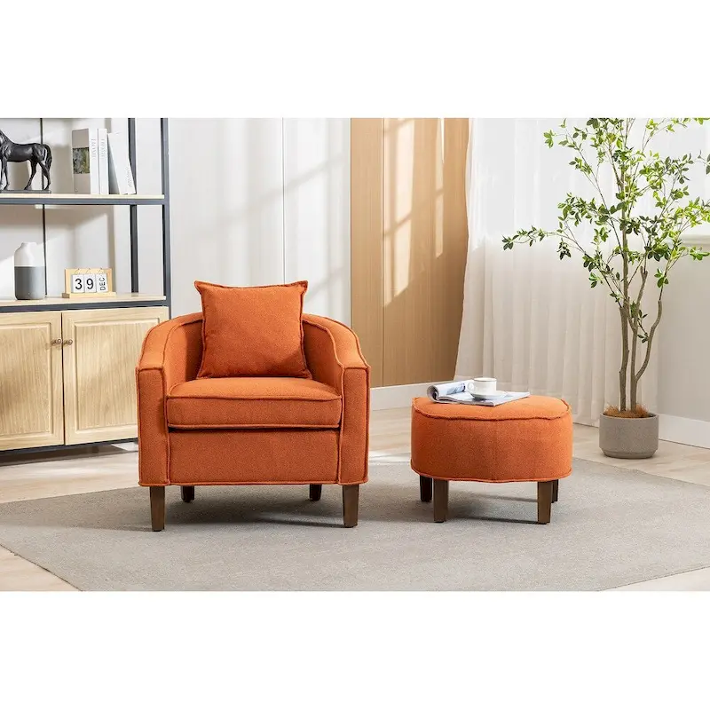 Accent Chair with Ottoman