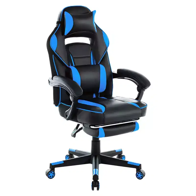 Cherry Blossom Pink Chair with Footrest,Ergonomic Computer Chair w/Lumbar Support & Headrest,360 Swivel Base & Height Adjustable Executive Chairs