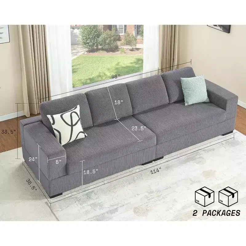 AMERLIFE Modular Sectional Sofa for Living Room Office