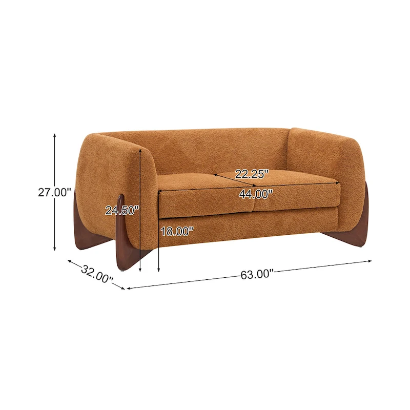 Alma Upholstered Boucle Loveseat by Christopher Knight Home
