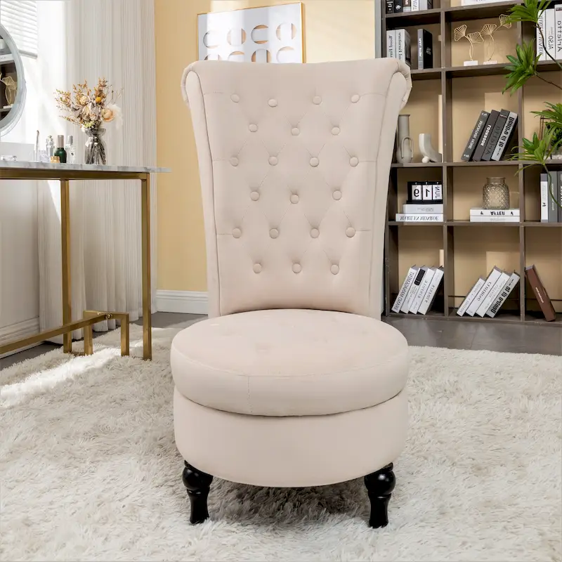 Gosser 20 Wide Velvet High Back Vanity Chair
