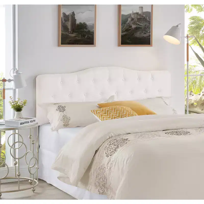 Home Imports Emporium Queen Headboard  Tufted Linen Upholstered Panel with Adjustable Height, Wall or Bed Frame Mount