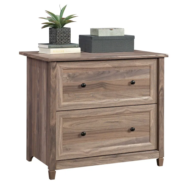 Lateral File Cabinet, 2 Full-Extension Drawers, Letter & Legal Size, Chalked Chestnut Finish