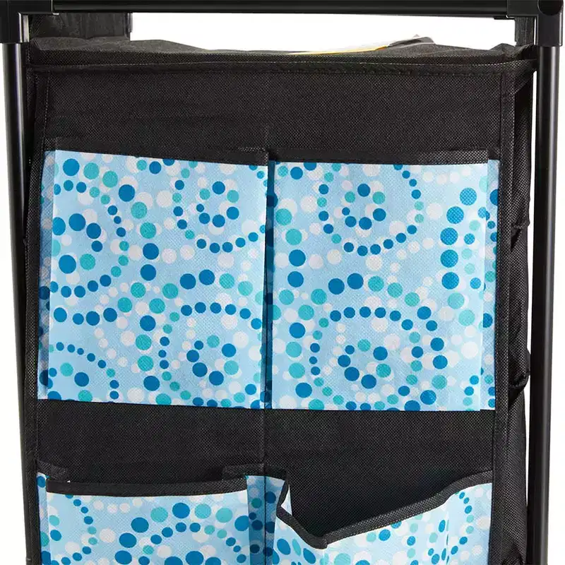 Rolling Shoe Storage with Fabric Cubbies