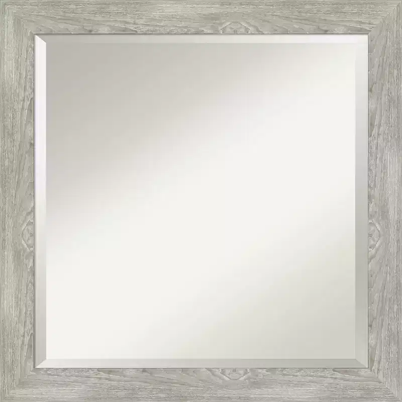 24" x 24" Dove Narrow Framed Wall Mirror Graywash
