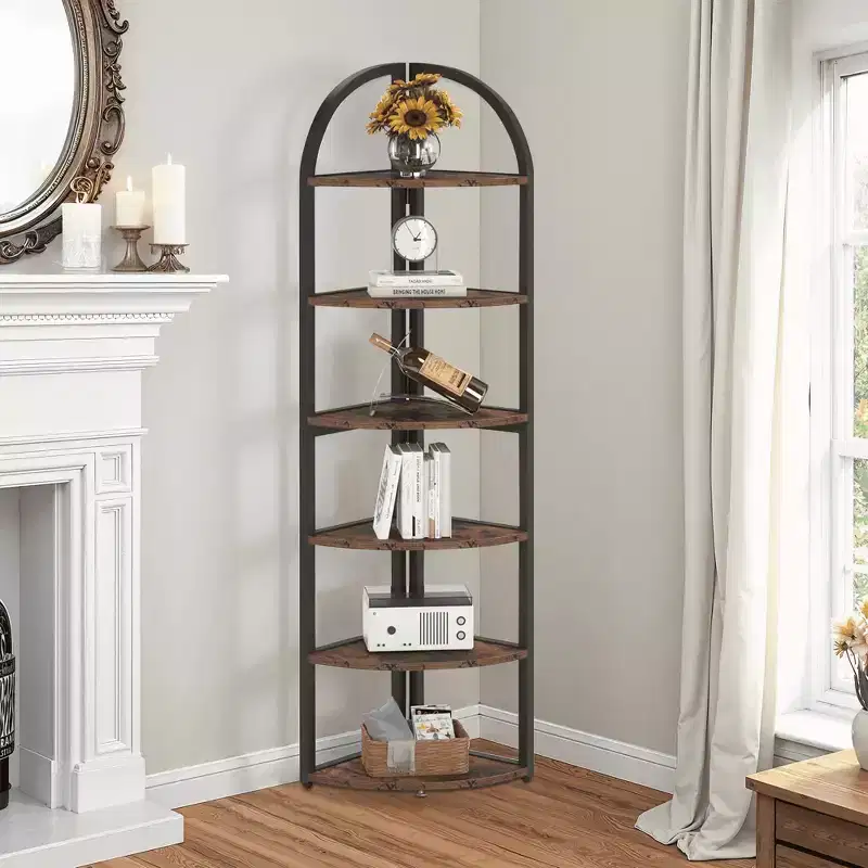 MAYEERTY Floor Corner Shelf Space-Saving for Small Living Areas