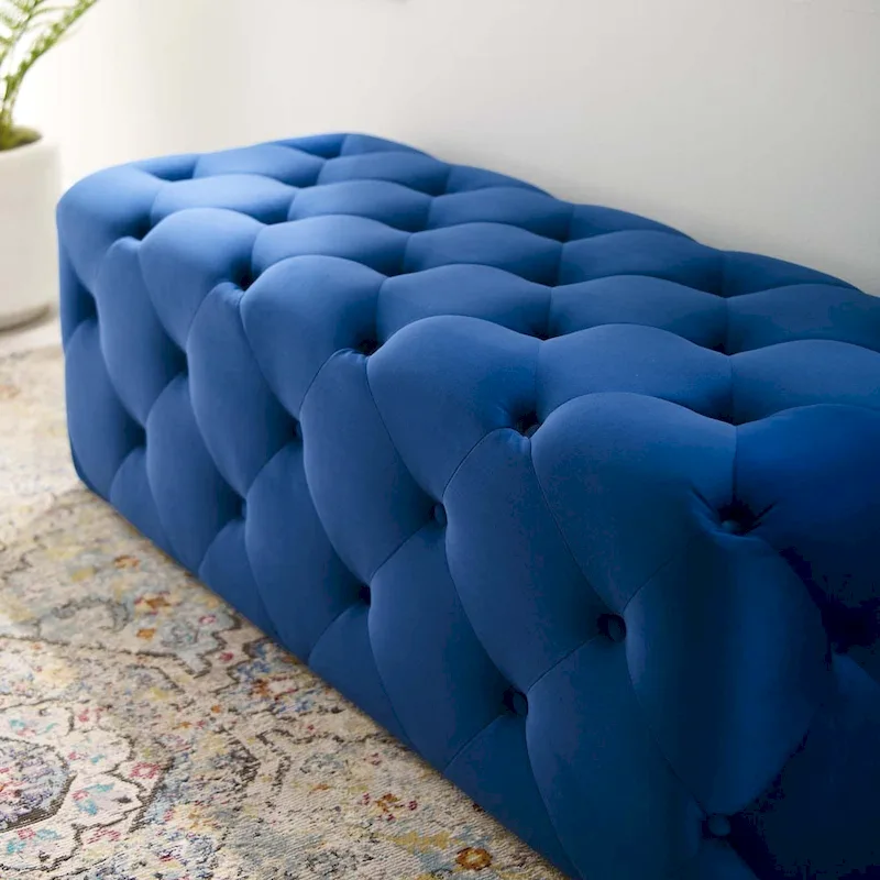 Carson Carrington Ullervad 48-inch Button Tufted Entryway Velvet Bench