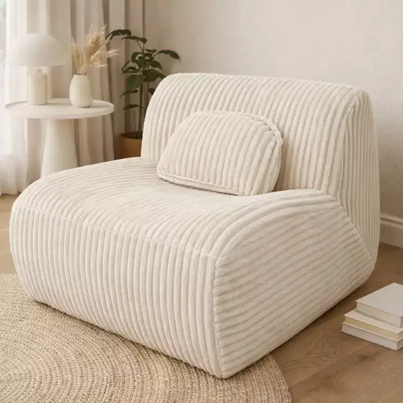 Lounge Sofa Beige 102x91x75cm Soft Comfortable Plush Sponge Lounge Chair for Home Living Room Bedroom